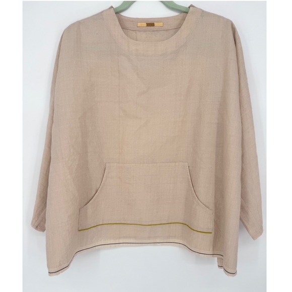 AOdress MITSUNORI ISHIMATSU Women's Designer Wool Minimalist Lagenlook Top - Picture 2 of 11